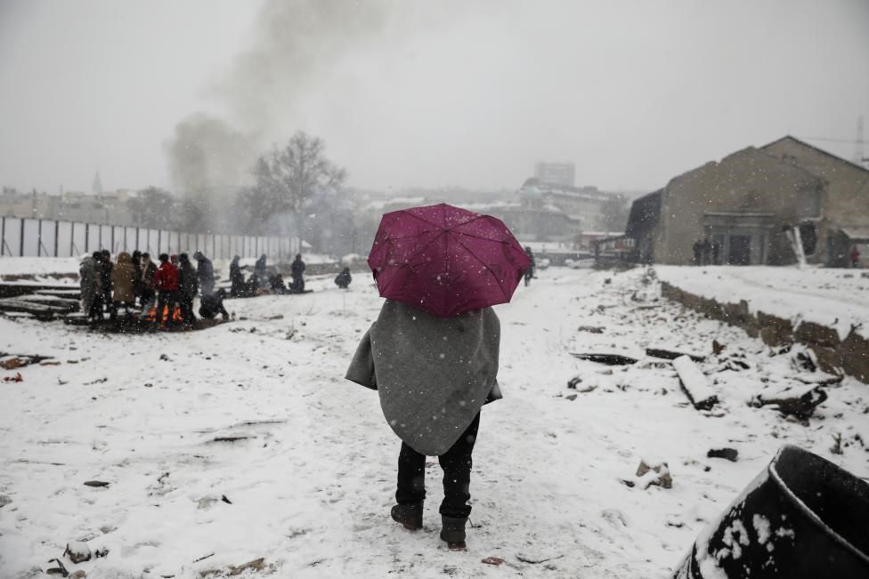 تصاویر | جدال پناهجویان با مرگ در سرمای سخت اروپا